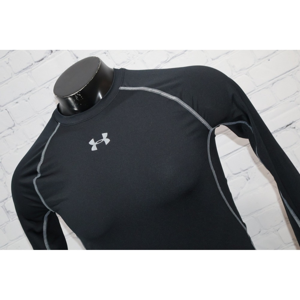 Under Armour Compression Gym Shirt Mens Large Black HeatGear Base Layer